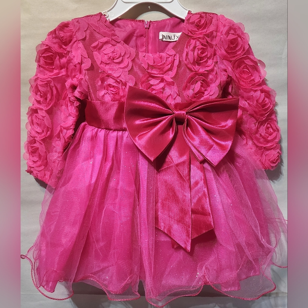 6 Mo. Elegant Pink Kids Formal Dress